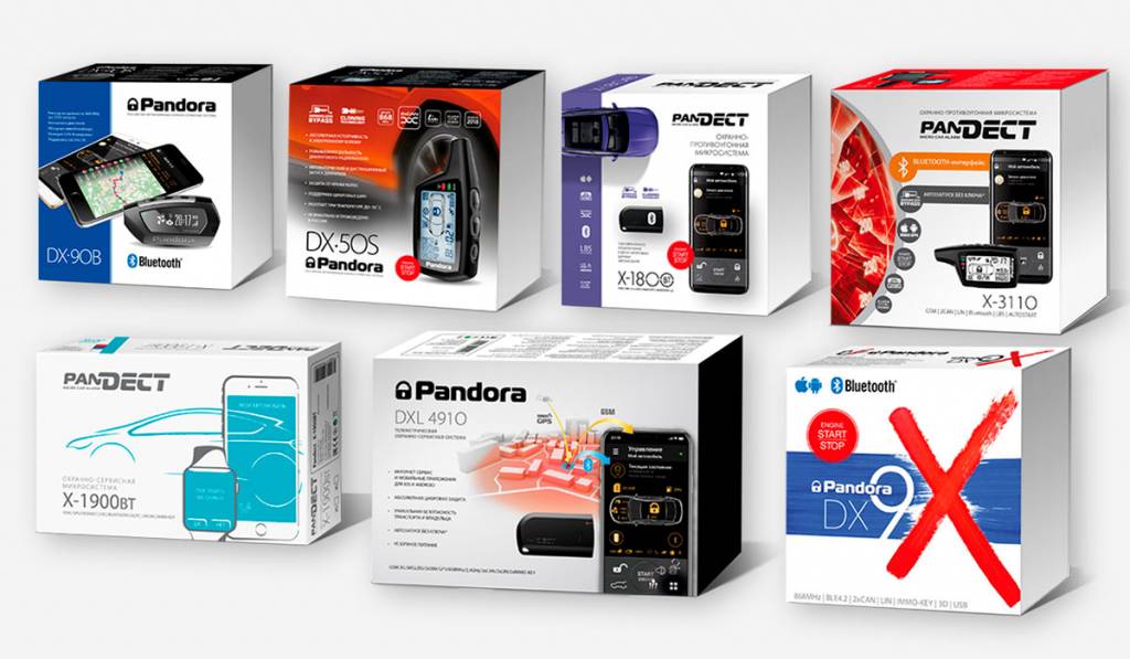 Модельный ряд охранных систем Pandora Модельный ряд охранных систем Pandora